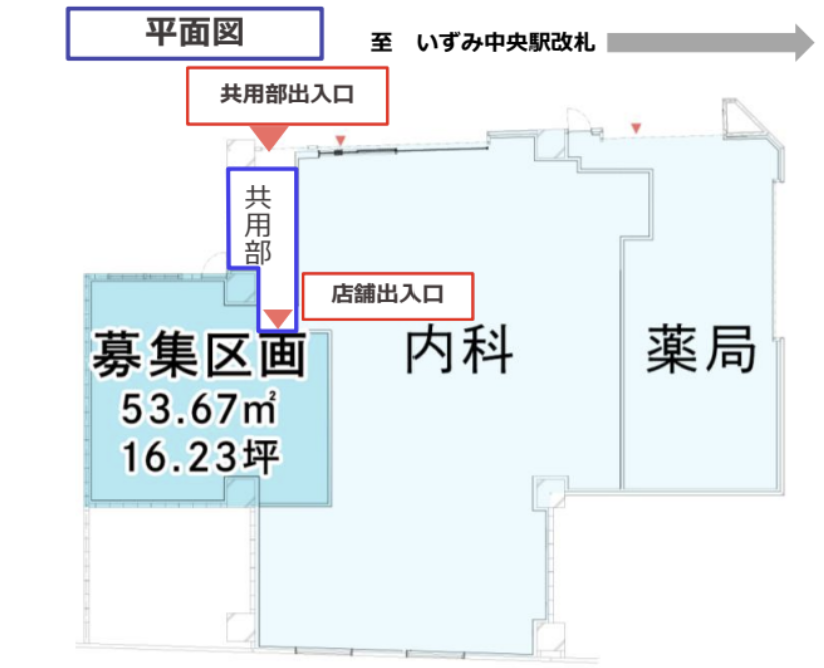 「いずみ中央」駅直結 地域住民の利用が多い商業ビル内物件 残り１区画！