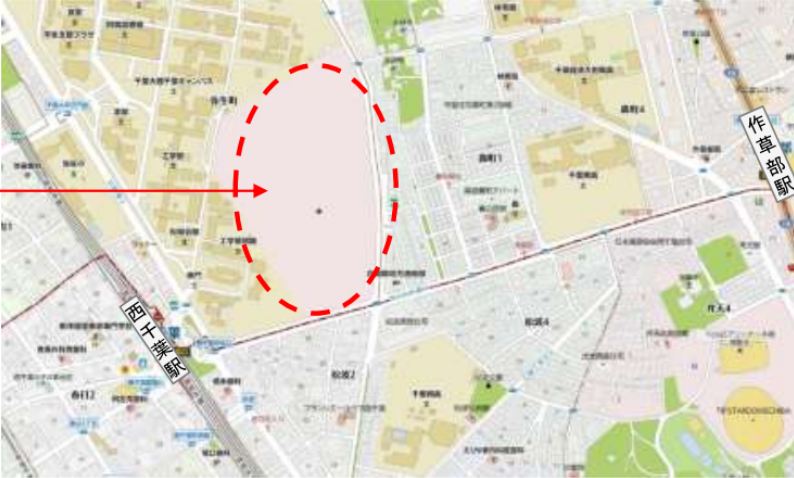 「西千葉」駅 徒歩１０分 バスが通る生活道路沿いで視認性良好な物件