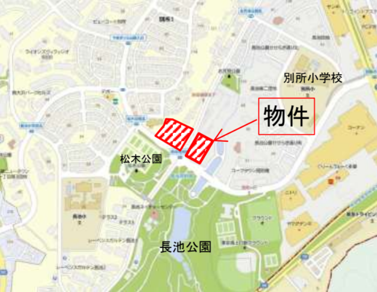 「南大沢」駅 バス１０分 交差点角地で視認性良好 新築戸建てクリニック計画