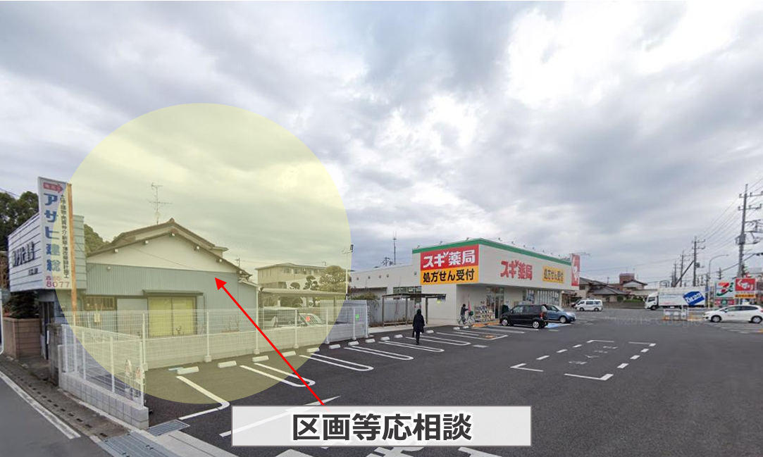 「東宮原駅」徒歩１３分 地域密着型 ドラッグストア隣地の戸建てクリニック区画