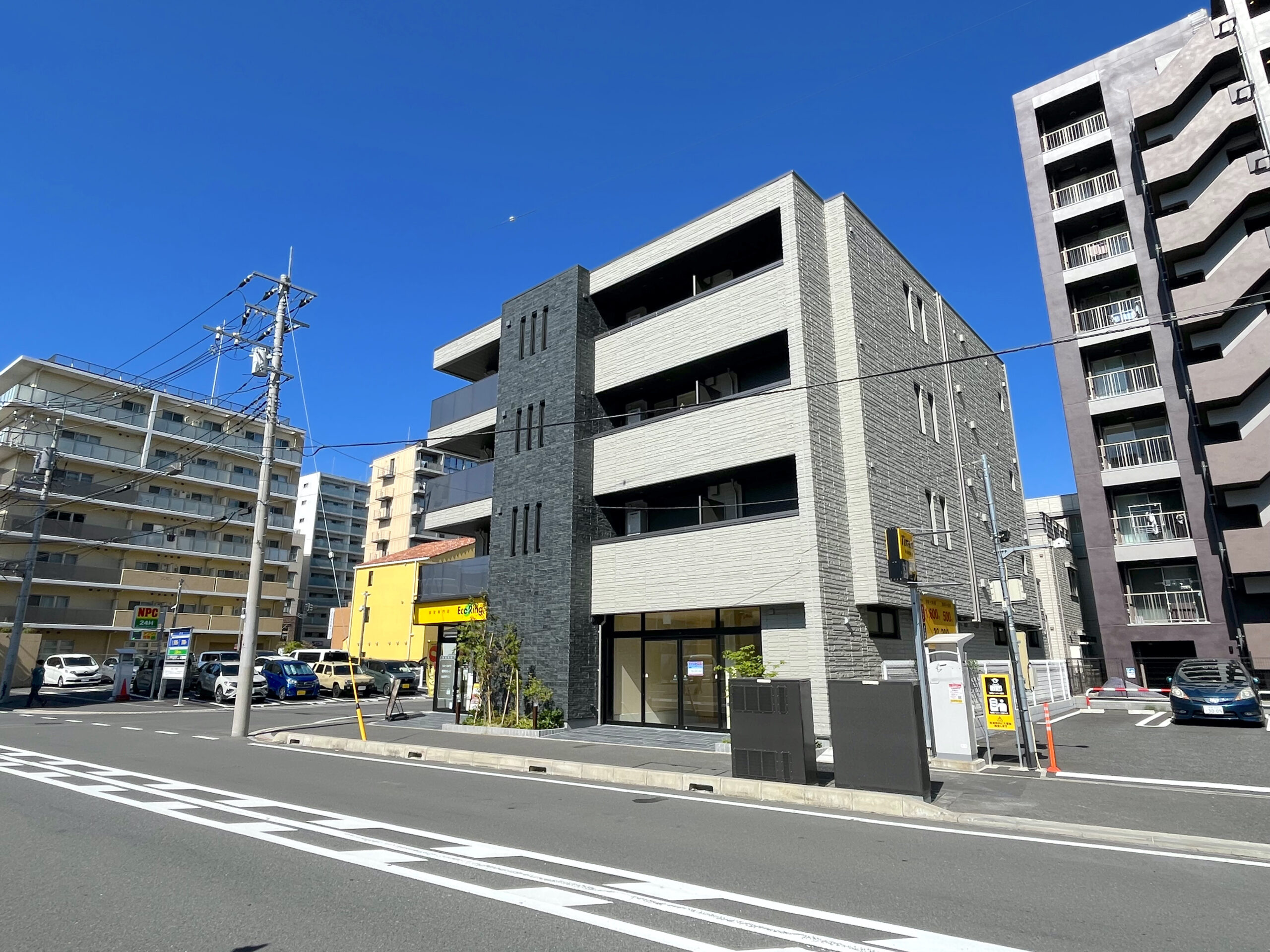 「向ヶ丘遊園駅」徒歩３分 登戸１号線沿い 再開発エリアの新築テナント物件
